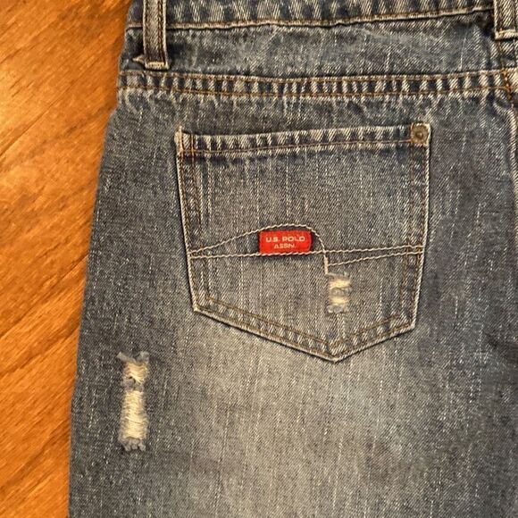 U. S. Polo association size 13/14 jeans, distressed, bellbottom - Picture 10 of 12